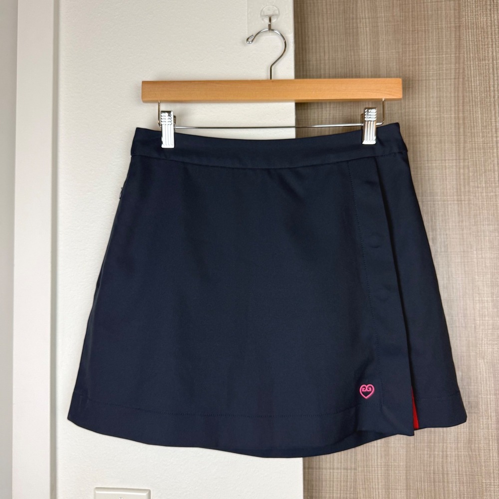 G/FORE Navy Grosgrain Skort Skirt Golf Tennis Preppy Size 4 - Picture 2 of 13